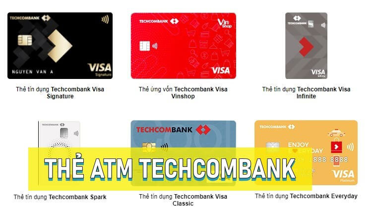 Cac loai the cua Techcombank