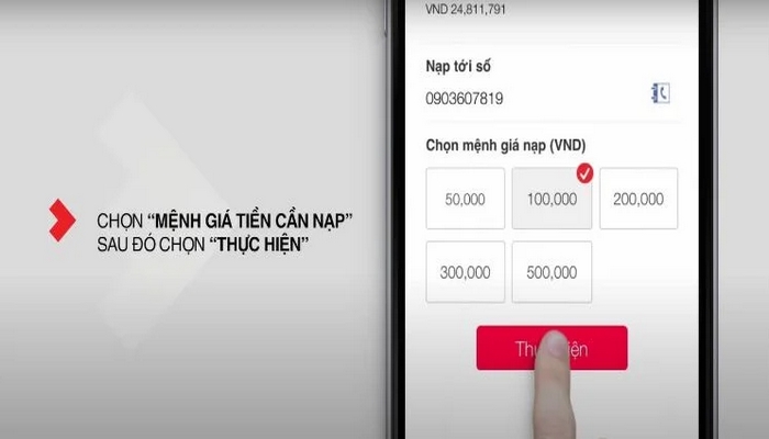 nap the dien thoai tren app techcombank 3