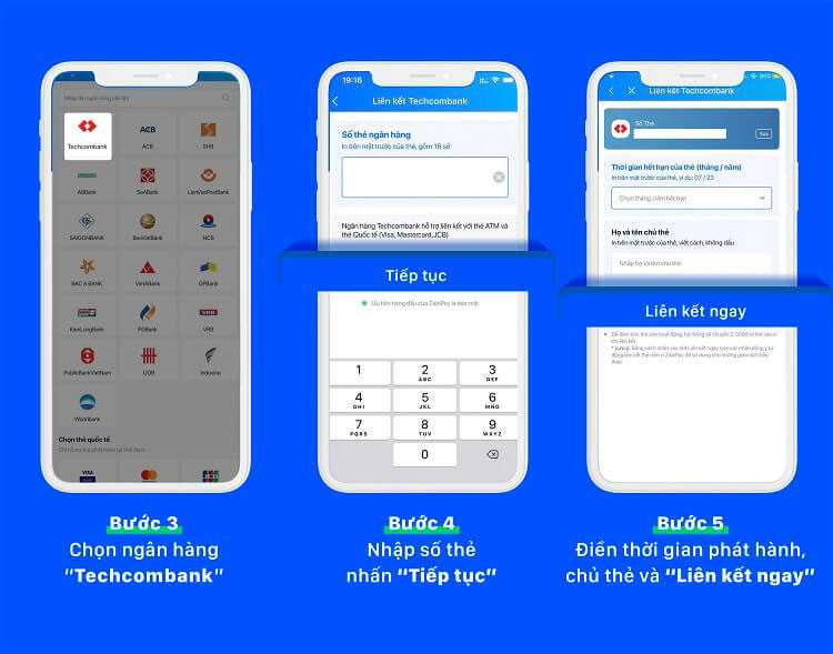 rut tien tu Zalopay ve Ngan Hang Techcombank