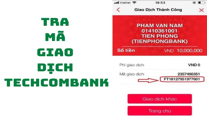 tra cuu ma giao dich techcombank 1