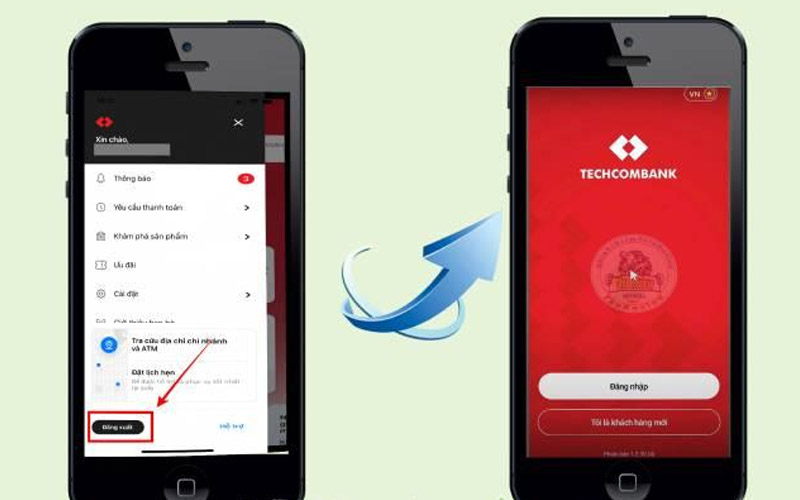 chuyen app techcombank sang dien thoai moi