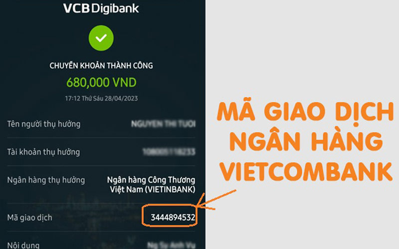 ma giao dich vietcombank