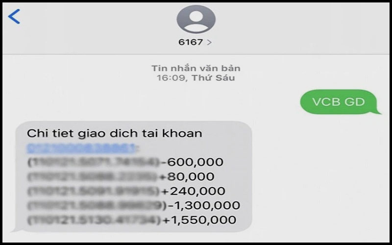 tra cuu ma giao dich vietcombank bang sms